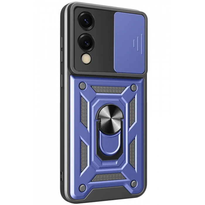 HarmonyAura Samsung Galaxy S25 Edge Pars Lens Yüzüklü Silikon - Lacivert