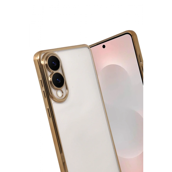 HarmonyAura Samsung Galaxy S25 Edge Razer Lensli Silikon - Gold