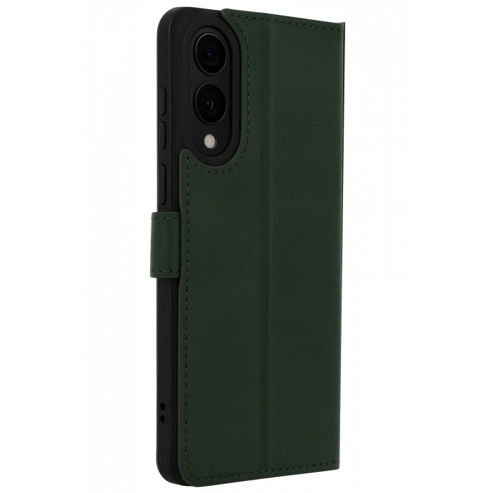 HarmonyAura Samsung Galaxy S25 Edge Trend S Plus Kapaklı Kılıf - Koyu Yeşil