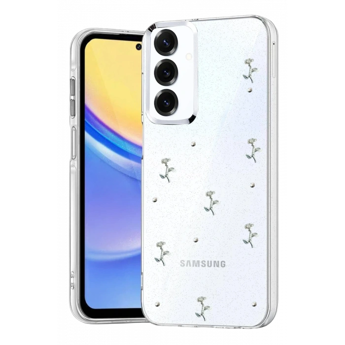 HarmonyAura Samsung Galaxy S25 FE Fiyonk Desenli Kapak - Desen 4