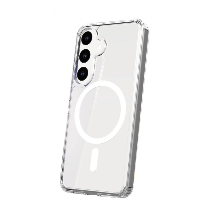 HarmonyAura Samsung Galaxy S25 FE Kılıf Magneticsafe Şeffaf Silikon - Şeffaf