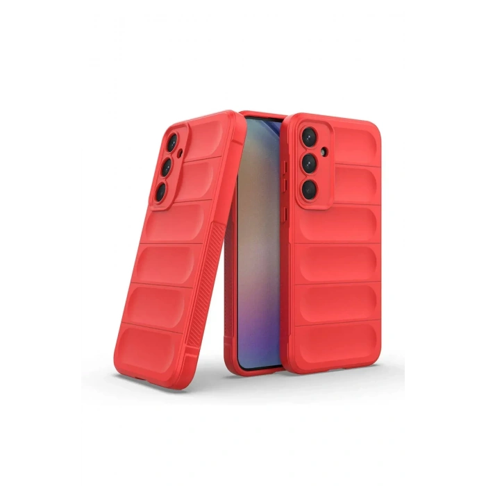 HarmonyAura Samsung Galaxy S25 FE Optimum Silikon - Kırmızı