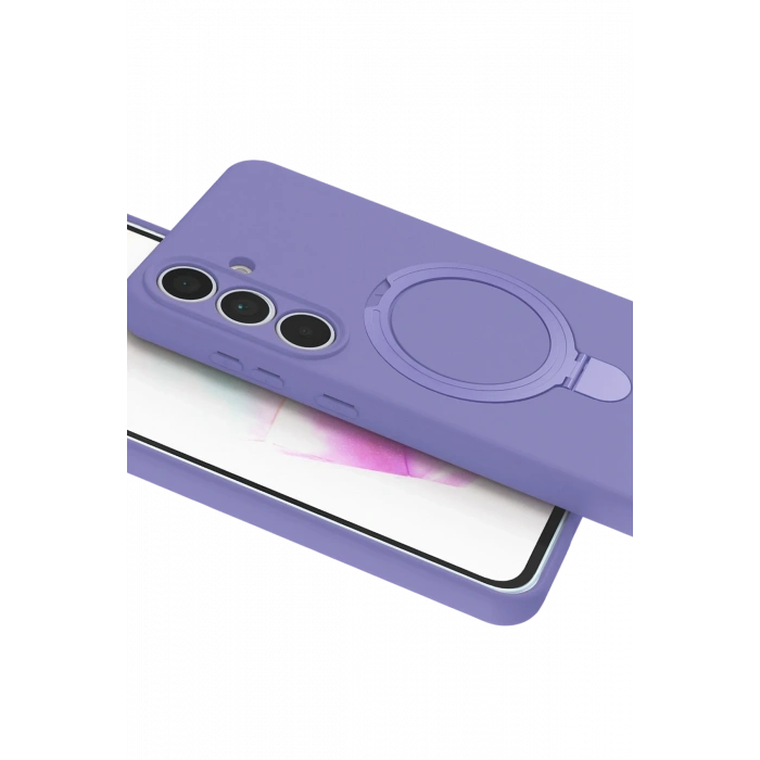 HarmonyAura Samsung Galaxy S25 FE Regal Magsafe Standlı Kapak - Lila