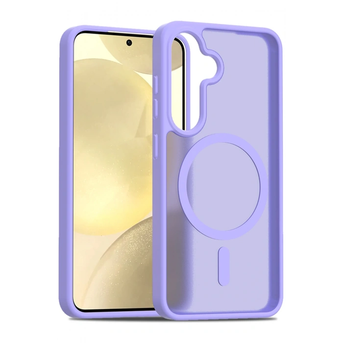 HarmonyAura Samsung Galaxy S25 Jota Magsafe Kapak - Lila