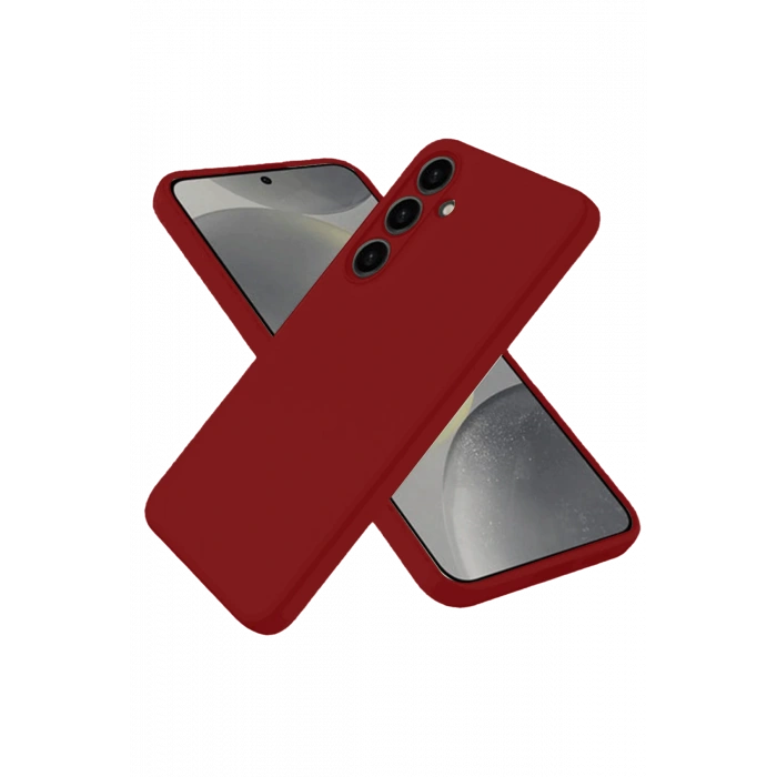 HarmonyAura Samsung Galaxy S25 Kılıf Nano içi Kadife Silikon - Kırmızı