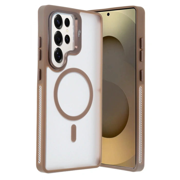 HarmonyAura Samsung Galaxy S25 Ultra Flet Lens Magsafe Kapak - Gold