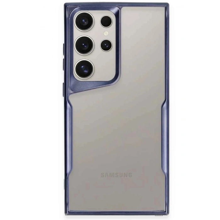 HarmonyAura  Samsung Galaxy S25 Ultra Kılıf Boyi Silikon Kapak - Lacivert