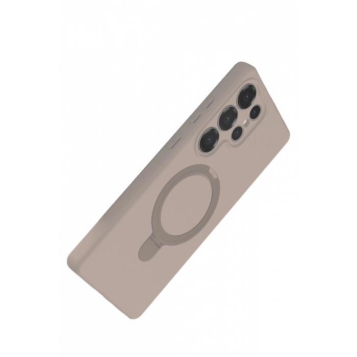 HarmonyAura Samsung Galaxy S25 Ultra Regal Magsafe Standlı Kapak - Çöl Titanyum