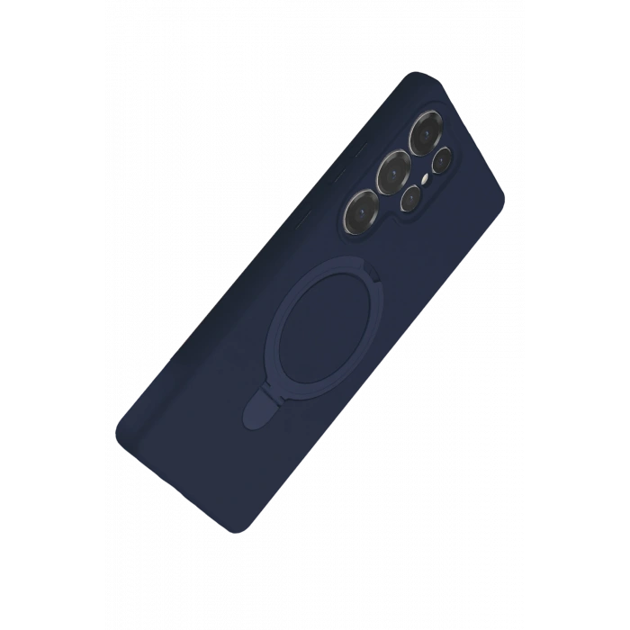 HarmonyAura Samsung Galaxy S25 Ultra Regal Magsafe Standlı Kapak - Lacivert