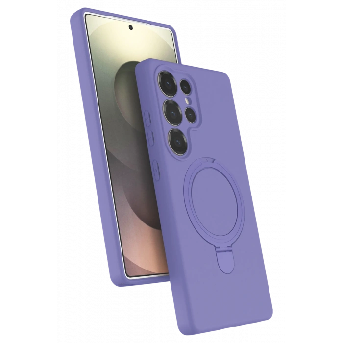 HarmonyAura Samsung Galaxy S25 Ultra Regal Magsafe Standlı Kapak - Lila