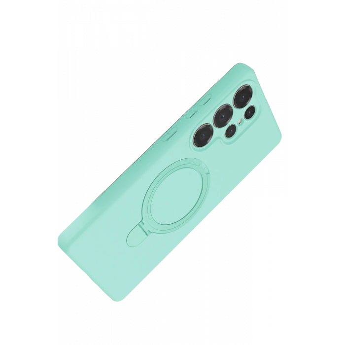 HarmonyAura Samsung Galaxy S25 Ultra Regal Magsafe Standlı Kapak - Su Yeşili