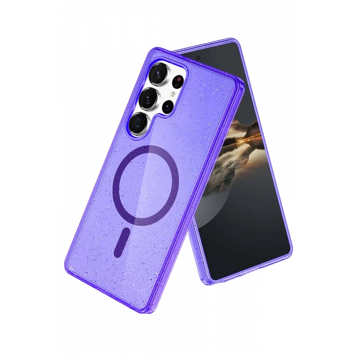 HarmonyAura Samsung Galaxy S25 Ultra Star Magsafe Kapak - Mor