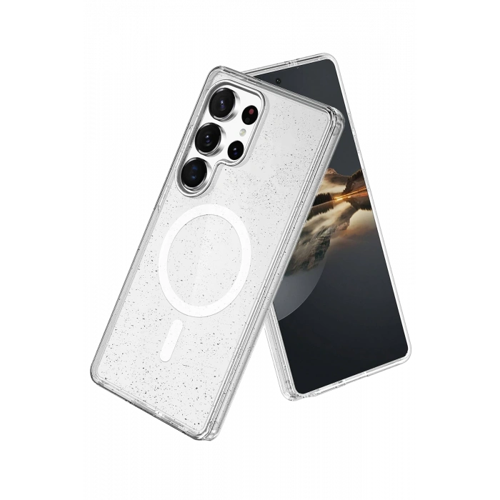 HarmonyAura Samsung Galaxy S25 Ultra Star Magsafe Kapak - Şeffaf