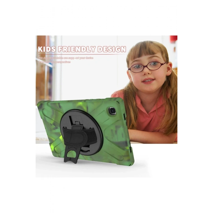 HarmonyAura  Samsung Galaxy T220 Tab A7 Lite 8.7 Kılıf Amazing Tablet Kapak - Kamuflaj