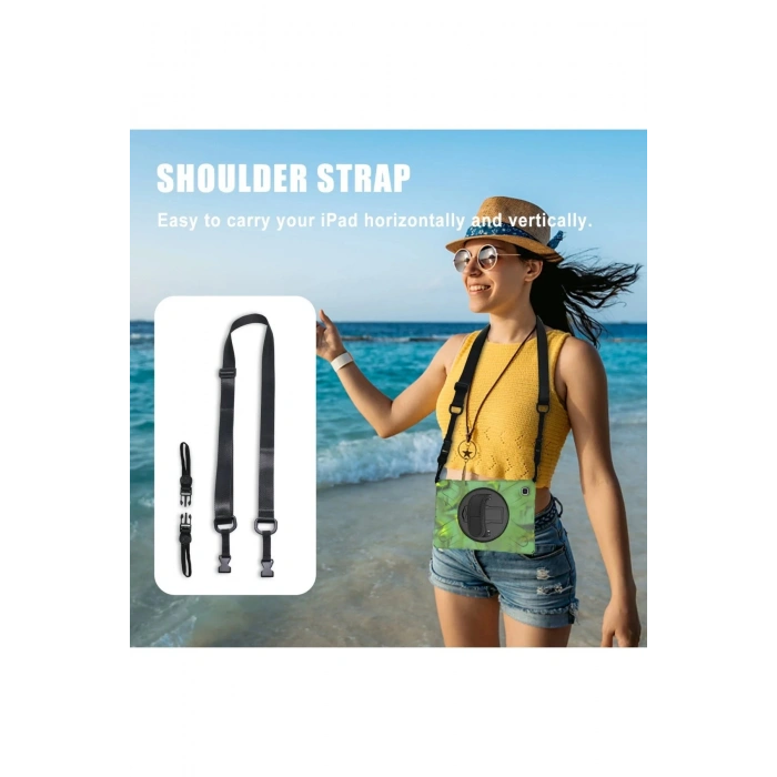 HarmonyAura  Samsung Galaxy T220 Tab A7 Lite 8.7 Kılıf Amazing Tablet Kapak - Kamuflaj