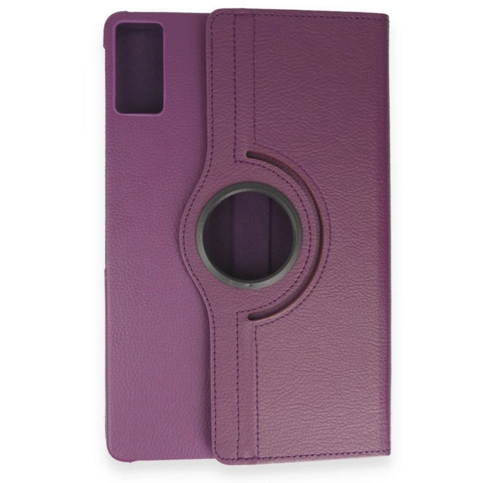 HarmonyAura Samsung Galaxy T550 Tab A 9.7 Kılıf 360 Tablet Deri Kılıf - Mürdüm