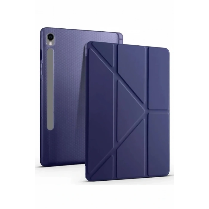 HarmonyAura Samsung Galaxy Tab S10 FE Plus 13.1 Kalemlikli Mars Tablet Kılıfı - Lacivert