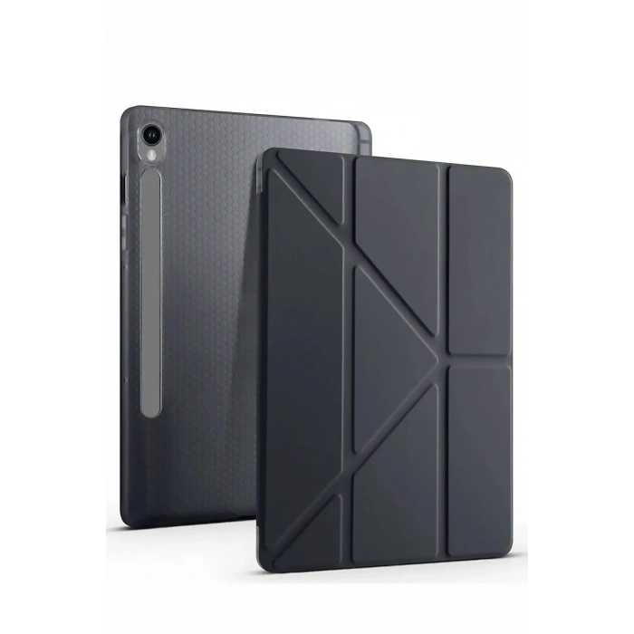 HarmonyAura Samsung Galaxy Tab S10 FE Plus 13.1 Kalemlikli Mars Tablet Kılıfı - Siyah