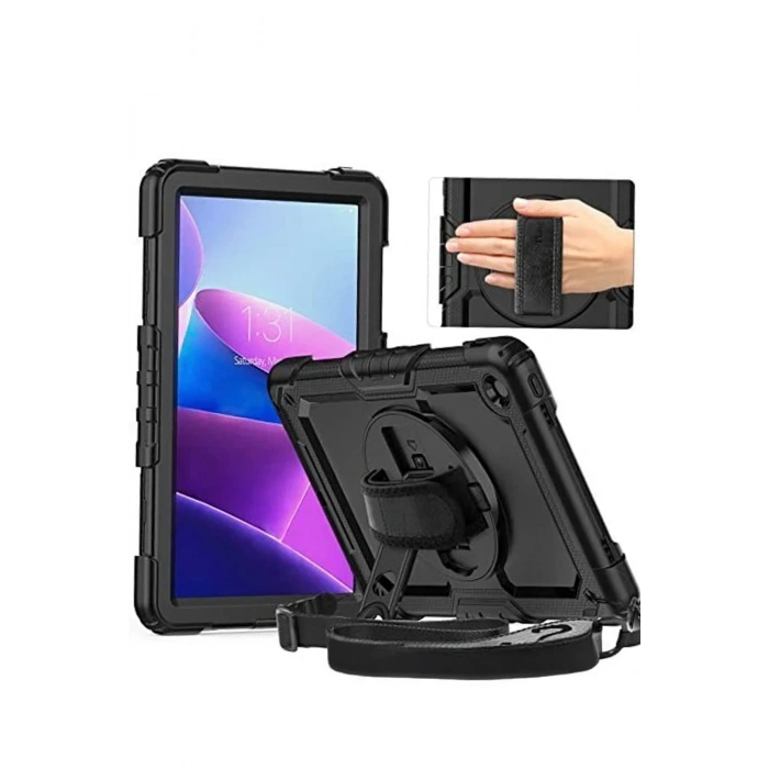 HarmonyAura Samsung Galaxy Tab S10 FE Plus 13.1 Kılıf Amazing Tablet Kapak - Siyah