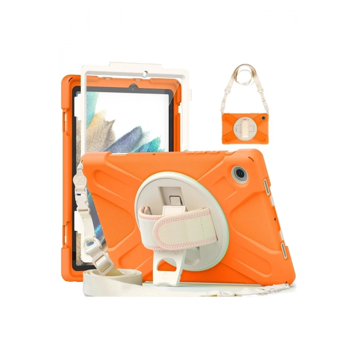 HarmonyAura  Samsung Galaxy X200 Tab A8 10.5 Kılıf Amazing Tablet Kapak - Turuncu