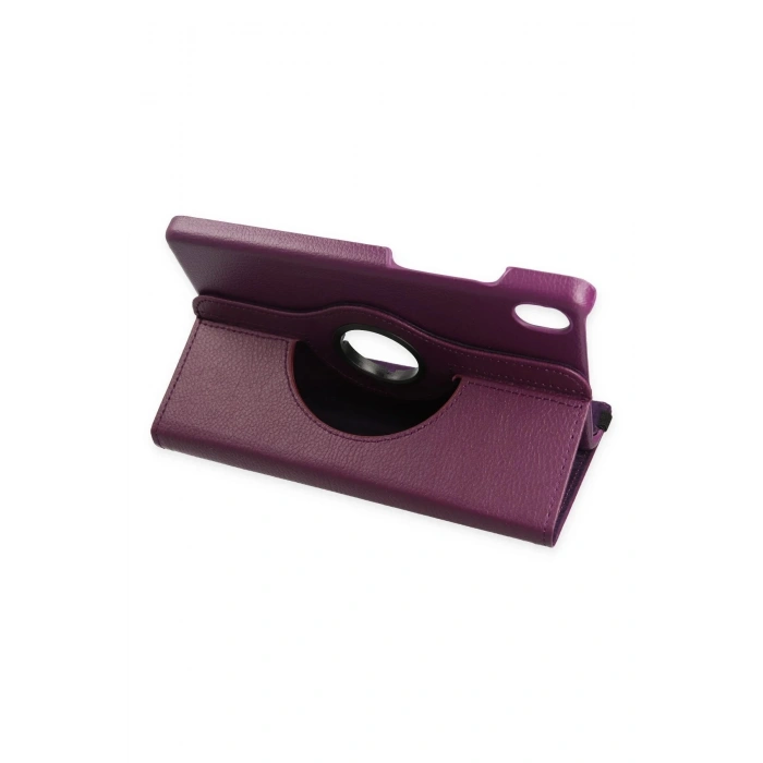 HarmonyAura  Samsung Galaxy X510 Tab S9 Fe 11 Kılıf 360 Tablet Deri Kılıf - Mürdüm