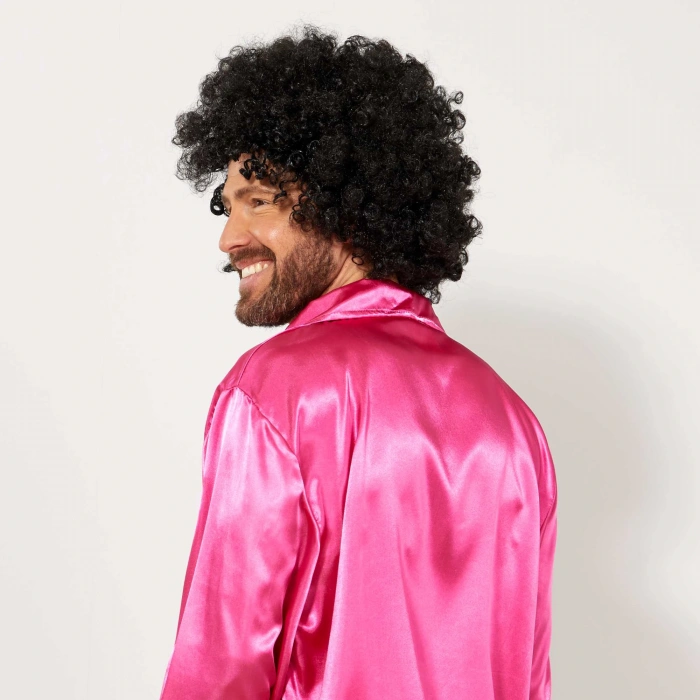 HarmonyAura Siyah Renk Kıvırcık Afro Bonus Peruk