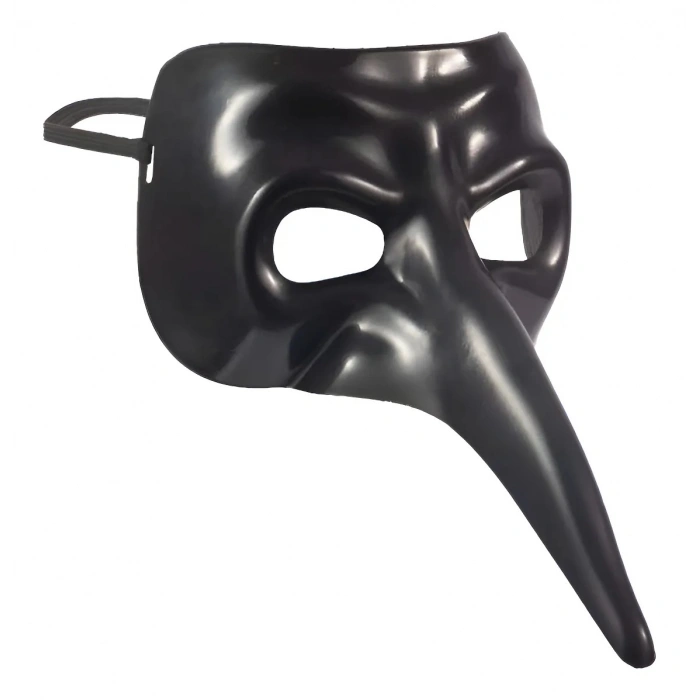 HarmonyAura Siyah Uzun Burun Veba Doktoru Maskesi