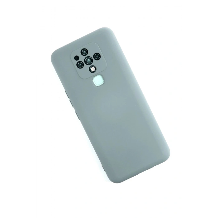 HarmonyAura  Tecno Camon 16 Kılıf Nano Içi Kadife Silikon - Buz Mavisi