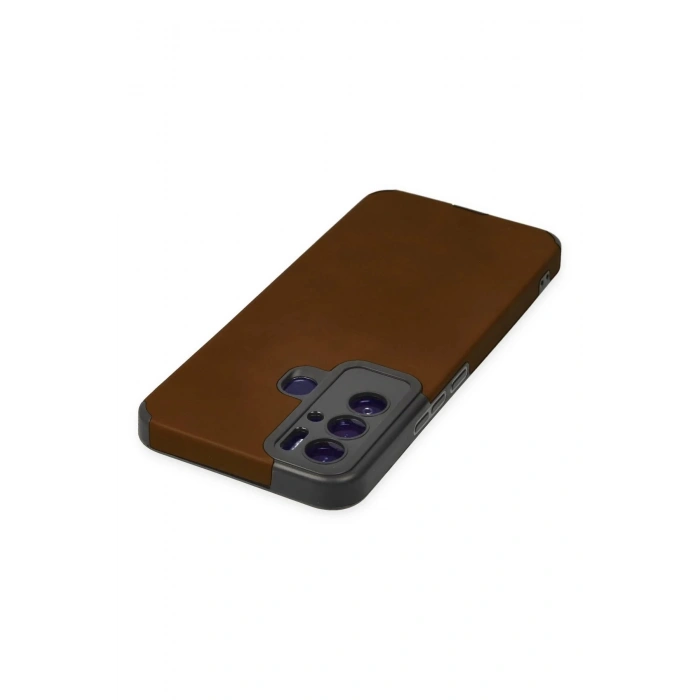 HarmonyAura  Tecno Pova Neo Kılıf Loop Deri Silikon - Kahverengi