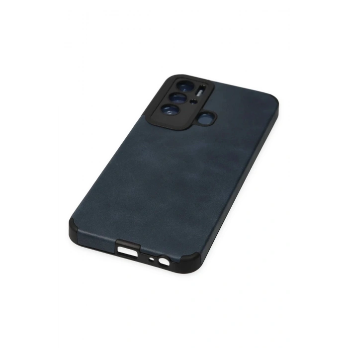 HarmonyAura  Tecno Pova Neo Kılıf Loop Deri Silikon - Lacivert