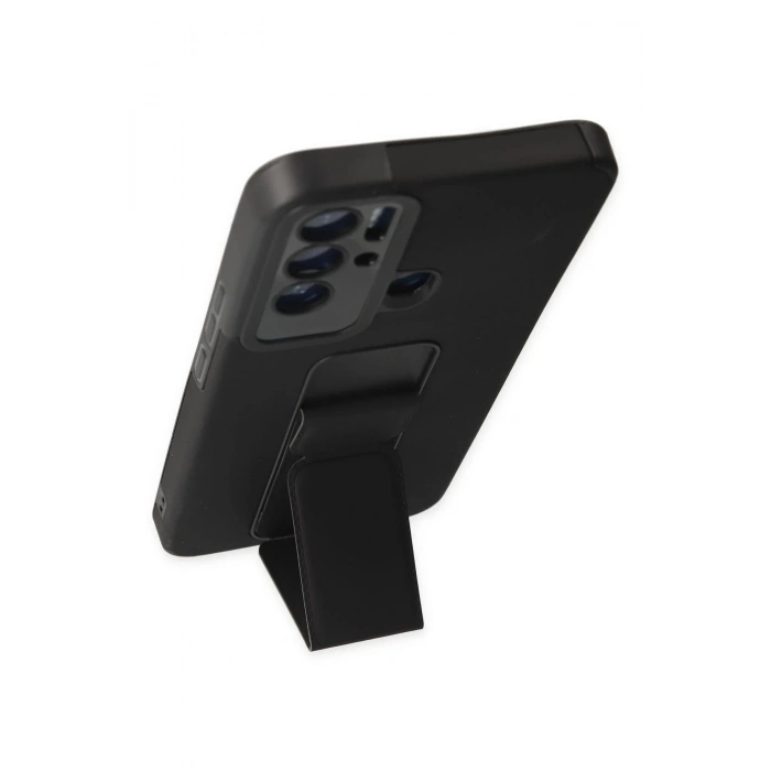 HarmonyAura  Tecno Pova Neo Kılıf Mega Standlı Silikon - Siyah