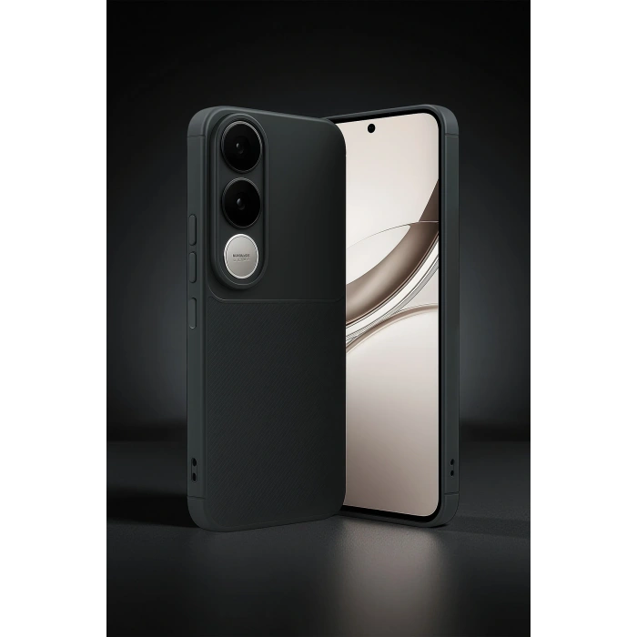 HarmonyAura Vivo V50 Lite 4G Auto Focus Karbon Kapak - Gri