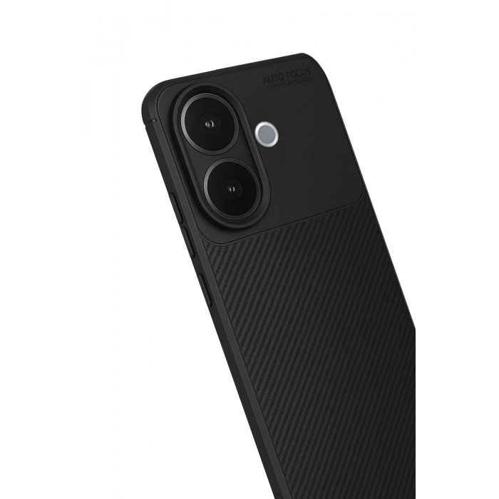 HarmonyAura Vivo V60 Lite Auto Focus Karbon Kapak - Siyah