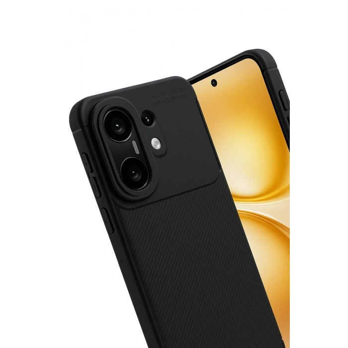 HarmonyAura Vivo X200 FE Auto Focus Karbon Kapak - Siyah