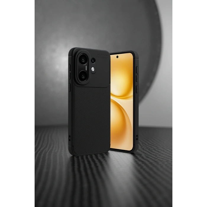 HarmonyAura Vivo X200 FE Auto Focus Karbon Kapak - Siyah