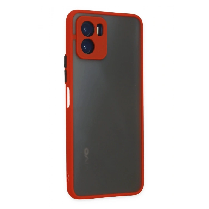 HarmonyAura  Vivo Y15s Kılıf Montreal Silikon Kapak - Kırmızı