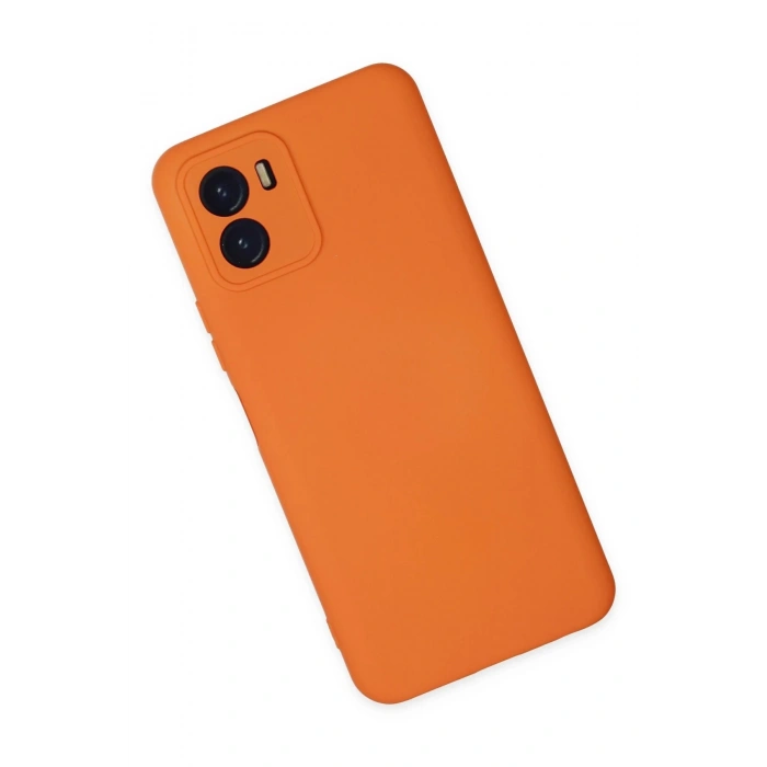 HarmonyAura  Vivo Y15s Kılıf Nano Içi Kadife Silikon - Turuncu