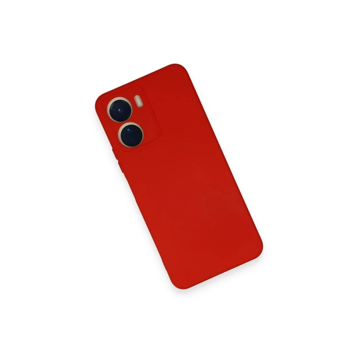 HarmonyAura  Vivo Y16 Kılıf Nano Içi Kadife Silikon - Kırmızı