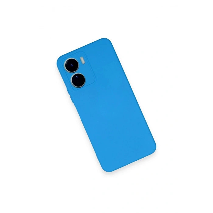 HarmonyAura  Vivo Y16 Kılıf Nano Içi Kadife Silikon - Mavi