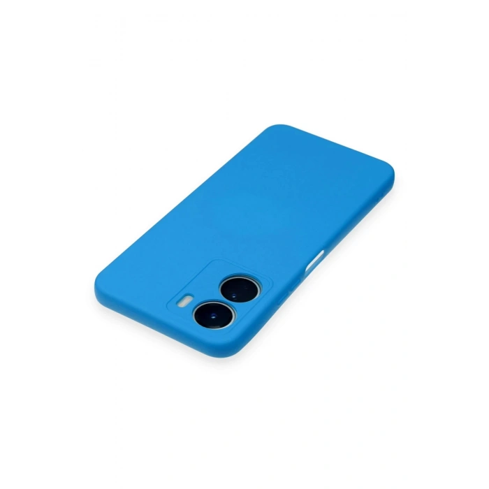 HarmonyAura  Vivo Y16 Kılıf Nano Içi Kadife Silikon - Mavi