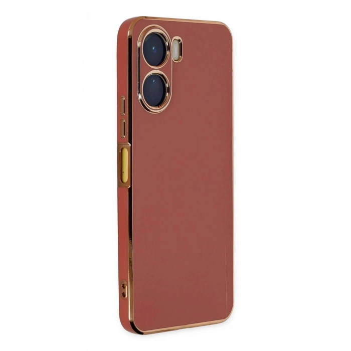 HarmonyAura  Vivo Y16 Kılıf Volet Silikon - Kırmızı