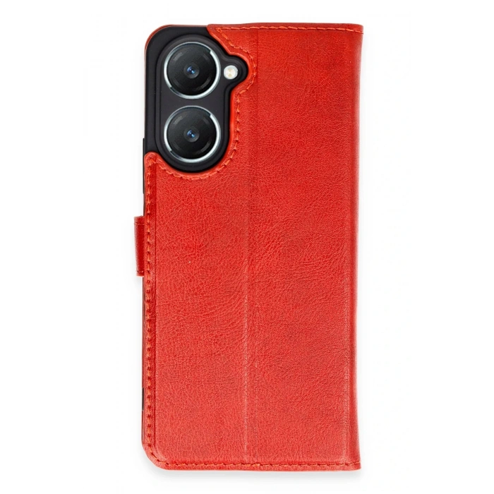 HarmonyAura  Vivo Y18 Kılıf Trend S Plus Kapaklı Kılıf - Kırmızı