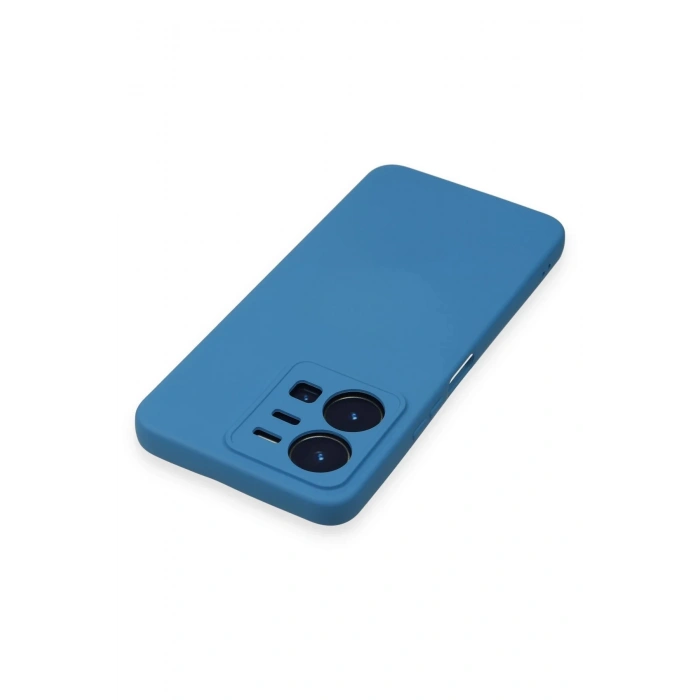 HarmonyAura  Vivo Y35 Kılıf Nano Içi Kadife Silikon - Mavi