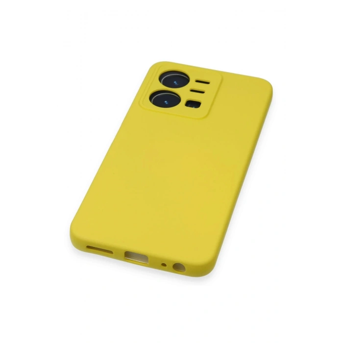 HarmonyAura  Vivo Y35 Kılıf Nano Içi Kadife Silikon - Sarı