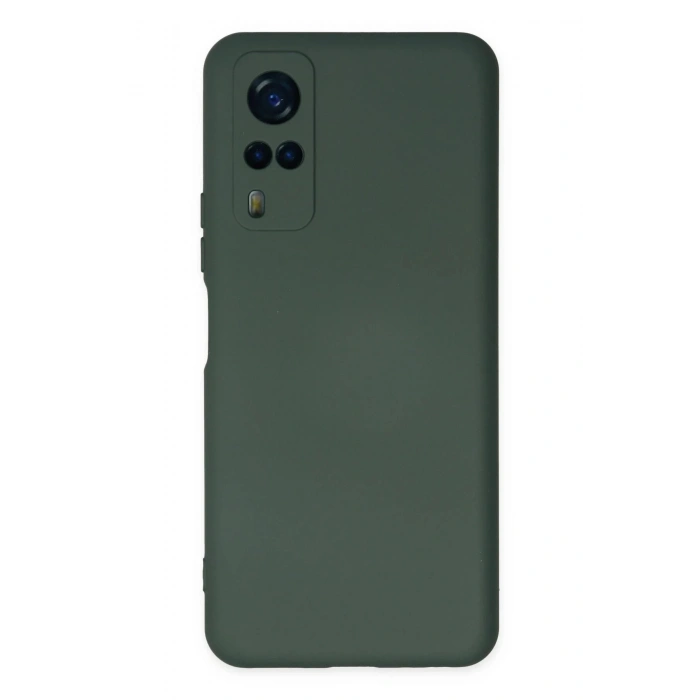 HarmonyAura  Vivo Y53s Kılıf Nano Içi Kadife Silikon - Koyu Yeşil