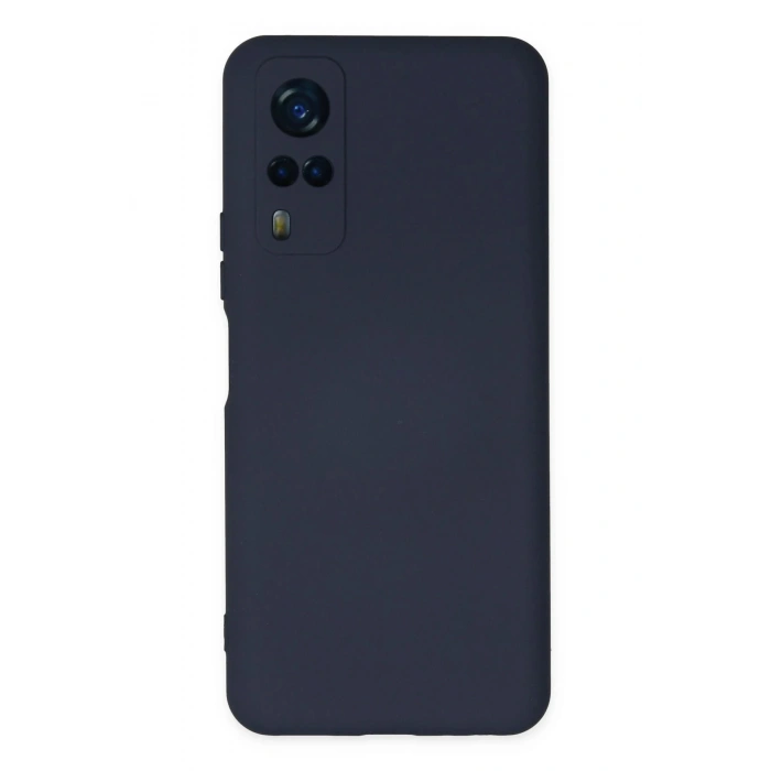 HarmonyAura  Vivo Y53s Kılıf Nano Içi Kadife Silikon - Lacivert