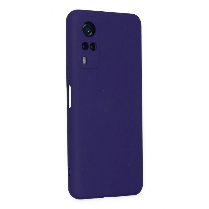 HarmonyAura  Vivo Y53s Kılıf Nano Içi Kadife Silikon - Mor