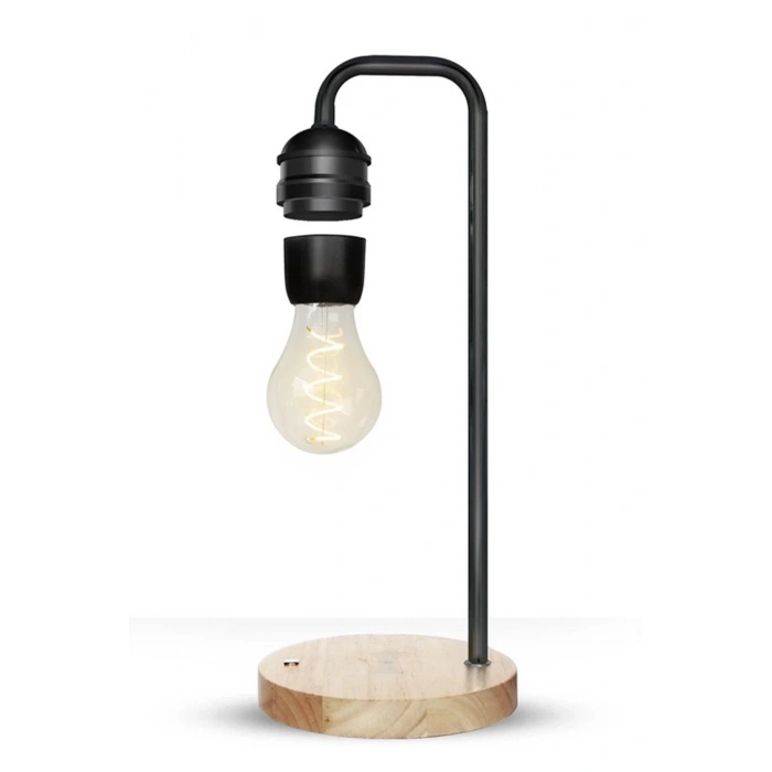 HarmonyAura  Xf01 Ampul Görünümlü Kablosuz Şarj Özellikli Gece Lambası - Siyah