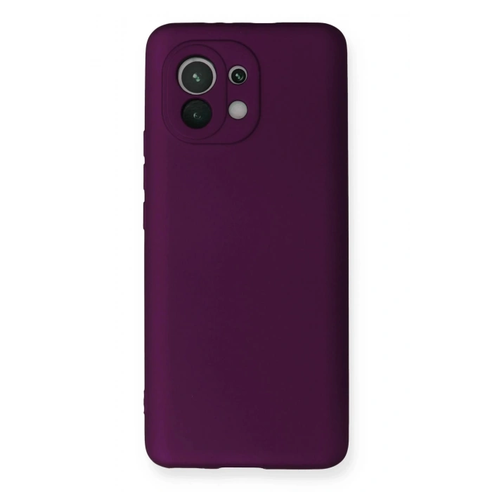HarmonyAura  Xiaomi Mi 11 Kılıf First Silikon - Mürdüm