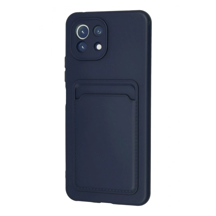 HarmonyAura  Xiaomi Mi 11 Kılıf Kelvin Kartvizitli Silikon - Lacivert